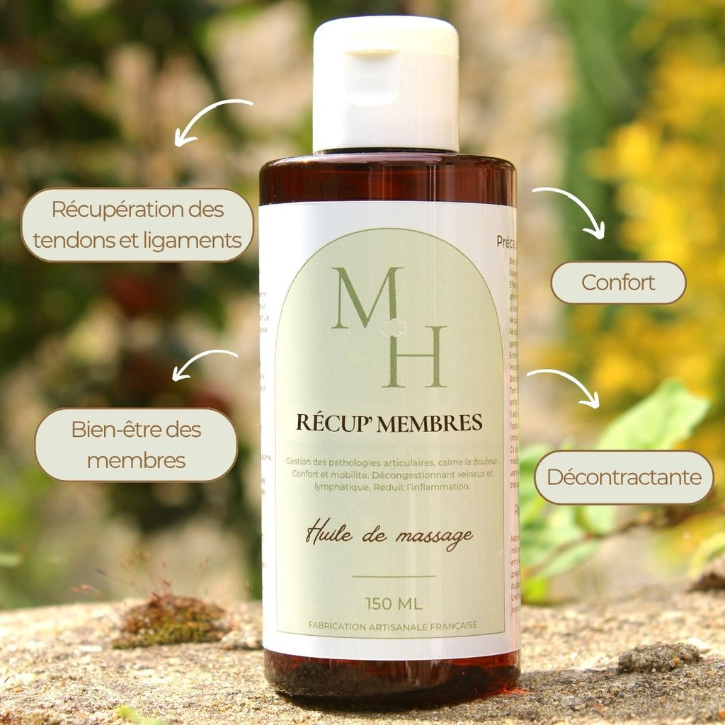Récup' membres - huile de massage - Mellow Horses