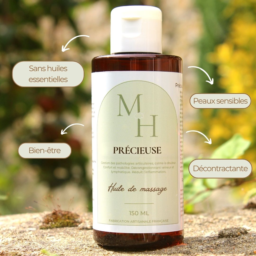 Précieuse - Huile de massage sans HE - Mellow Horses